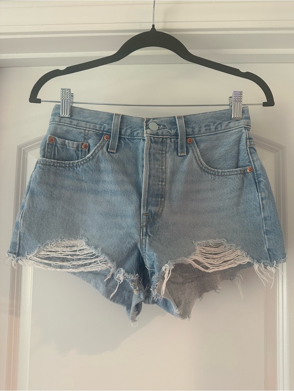 Levi 501’s with Blue Patch